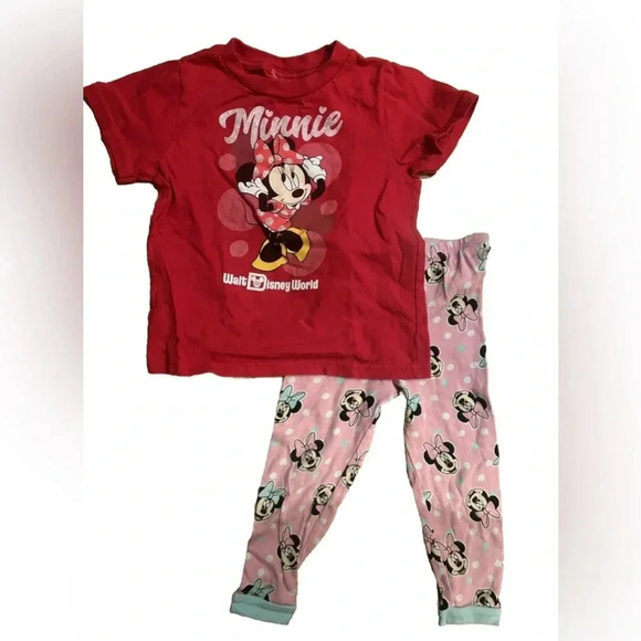 Toddler Girl Disney T Shirt And Leggings Size 3T - Picture 1 of 5